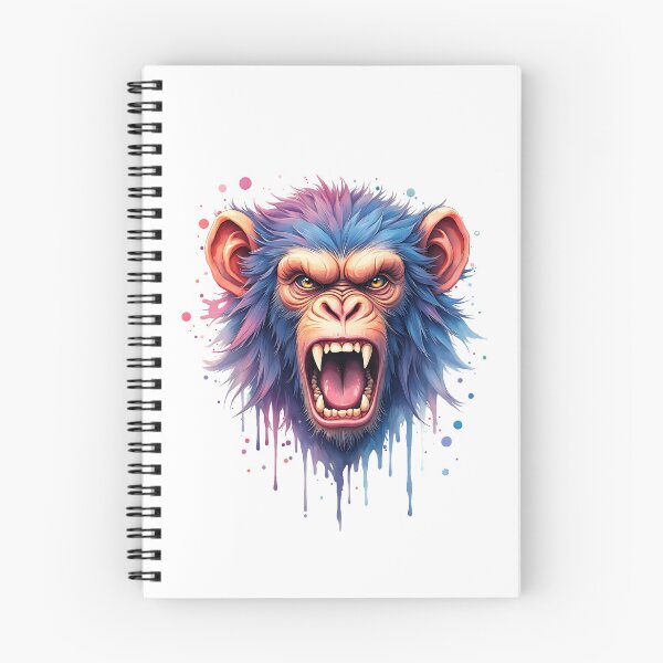Item preview, Wild Colorful Dripping Monkey designed and sold by FunCartoonSpot.