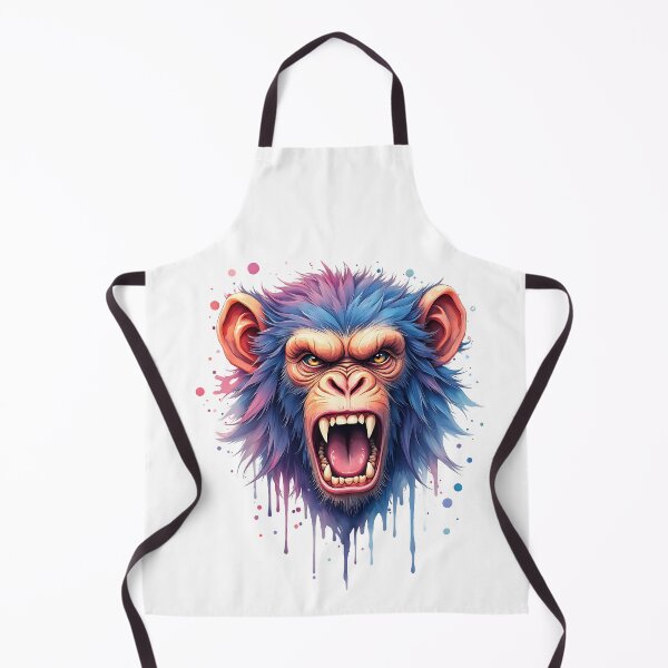 Item preview, Wild Colorful Dripping Monkey designed and sold by FunCartoonSpot.