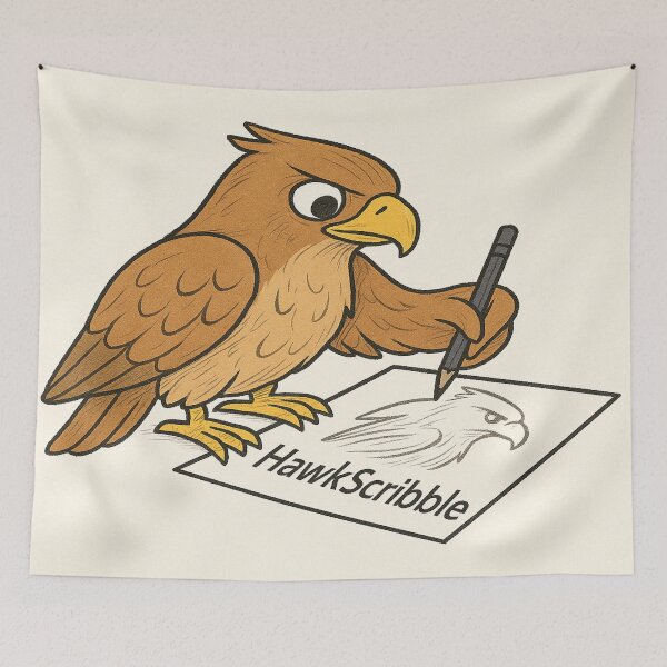Item preview, HawkScribble – My Art Mascot & Profile Pic designed and sold by HawkScribble.