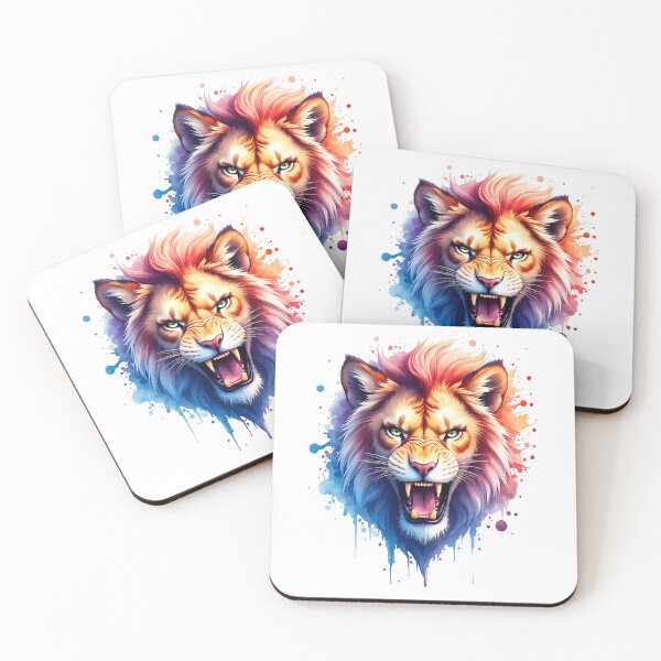 Item preview, Wild Colorful Dripping Lion designed and sold by FunCartoonSpot.