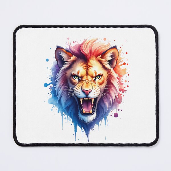 Item preview, Wild Colorful Dripping Lion designed and sold by FunCartoonSpot.