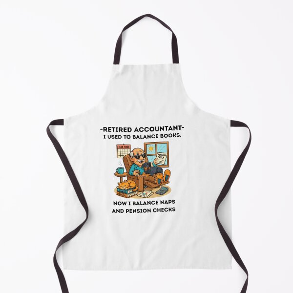 Item preview, Funny Retired Accountant Cartoon – Pension Check, Coffee, Nap Time & Pets designed and sold by WHDProduction45.
