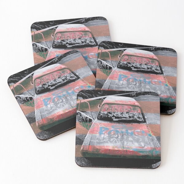 Item preview, Graffiti on Abandoned Vintage Car - color bars designed and sold by Dryft7.
