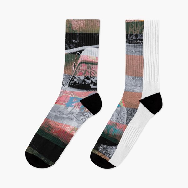 Item preview, Graffiti on Abandoned Vintage Car - color bars designed and sold by Dryft7.