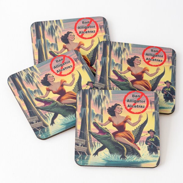 Item preview, Gorgeous Latina Woman Escaping from Alligator Alcatraz designed and sold by FloridaWildOnes.