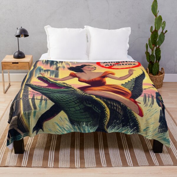 Item preview, Gorgeous Latina Woman Escaping from Alligator Alcatraz designed and sold by FloridaWildOnes.