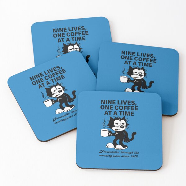 Item preview, Felix the Cat Nine Lives, One Coffee at a Time. designed and sold by VoglR.
