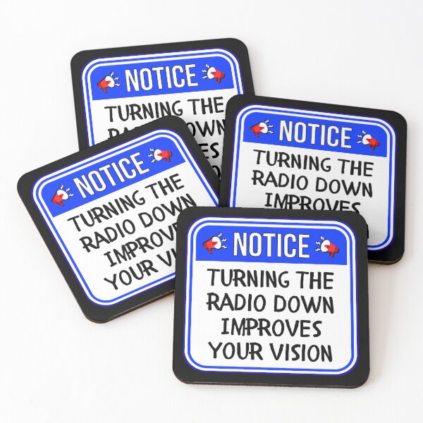 Item preview, NOTICE:  Turning Down The Radio Improves Your Vision - funny warning signs traffic designed and sold by DesignsFromTW-S.
