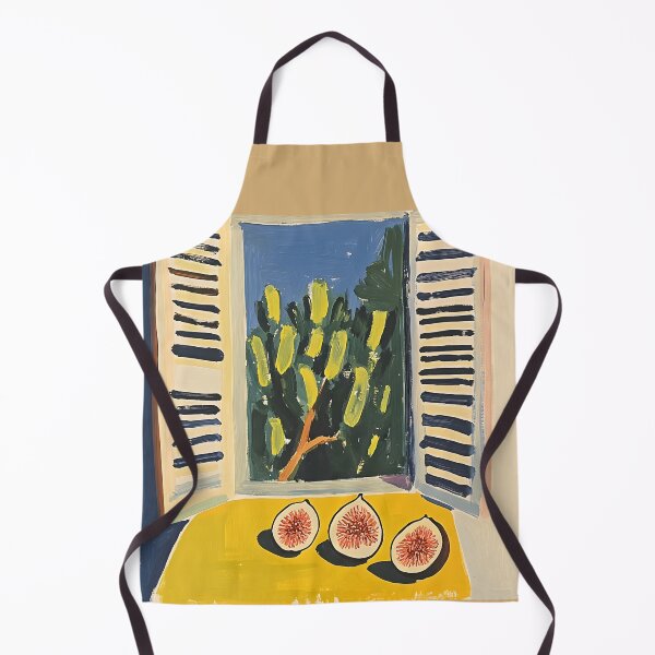 Item preview, Bask in Golden Light and Flavor - Fauvist Halved Figs on Sunlit Table Framed by Tree and Open Window designed and sold by OlfactoART Studio.