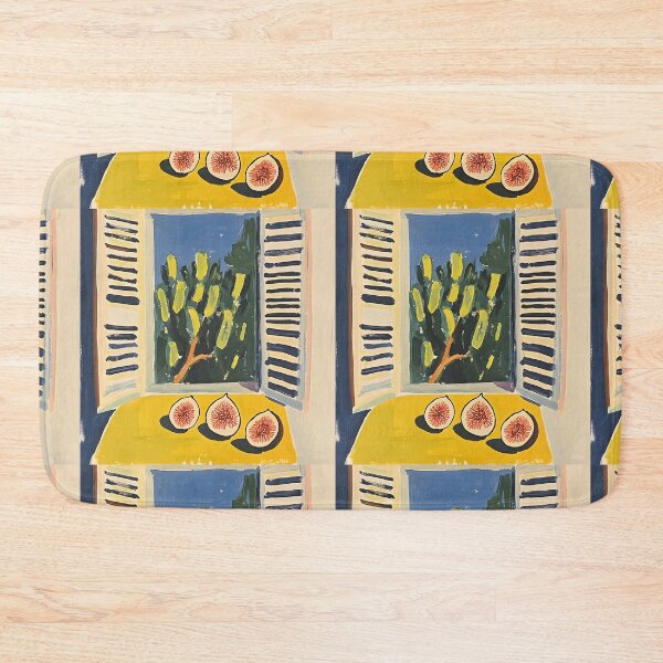 Item preview, Bask in Golden Light and Flavor - Fauvist Halved Figs on Sunlit Table Framed by Tree and Open Window designed and sold by OlfactoART Studio.