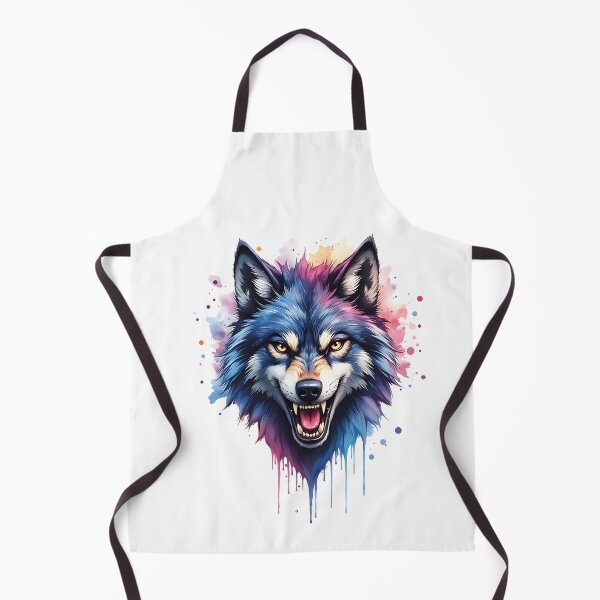 Item preview, Wild Colorful Dripping Cartoon Wolf designed and sold by FunCartoonSpot.