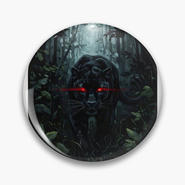 Item preview, Crimson Gaze - Enigmatic Black Panther in Dark Jungle - Scythianshead design  designed and sold by Scythianshead .