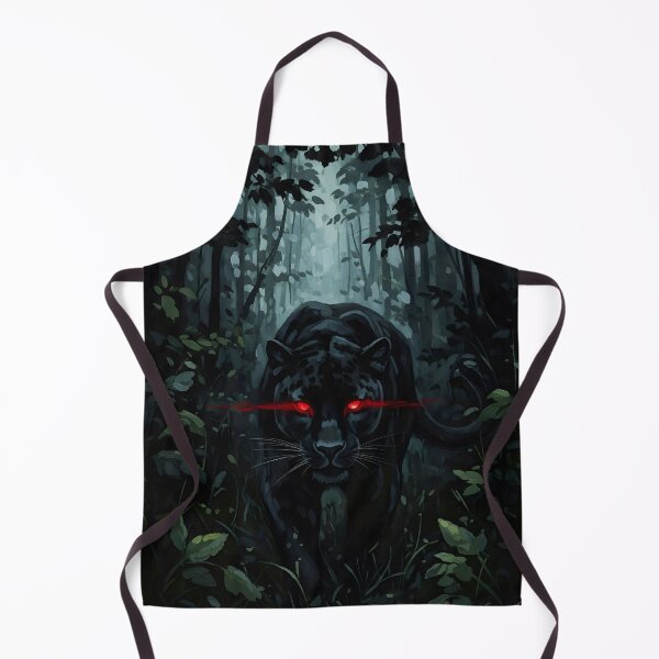Item preview, Crimson Gaze - Enigmatic Black Panther in Dark Jungle - Scythianshead design designed and sold by Scythianshead .
