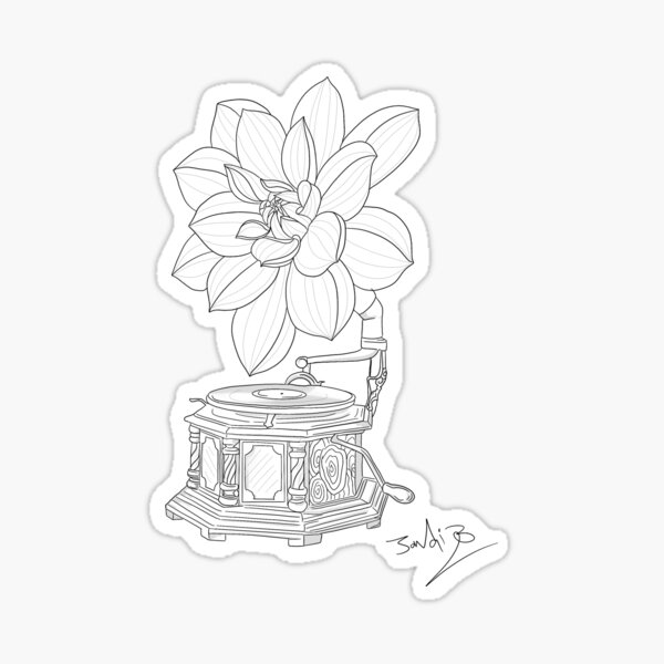Item preview, Gramófono de flores designed and sold by Tygerwolf.