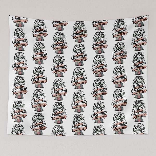 Item preview, All The Cool Kids Are Knitting designed and sold by MimsTees.