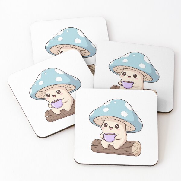 Item preview, Cute Lil Blue Mushroom Teatime Sticker designed and sold by RACreationz.