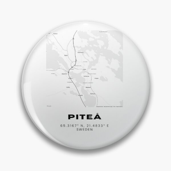 Item preview, Minimalist Piteå Map – Black & White Northern Sweden Print designed and sold by RM-Journey.