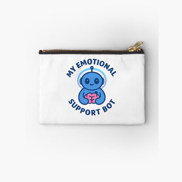 Item preview, My Emotional Support Bot – Minimalist AI Culture Tee designed and sold by The Long Pain.