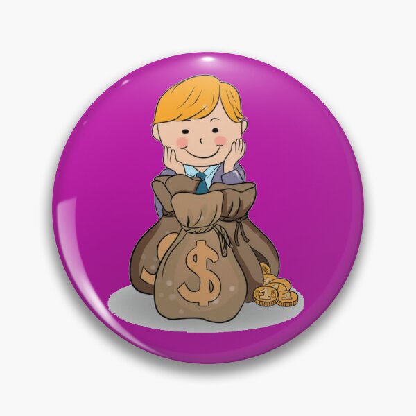 Aperçu de l'œuvre « Futur millionnaire – Illustration d'un enfant mignon avec des sacs d'argent » créée et vendue par Primarkt.