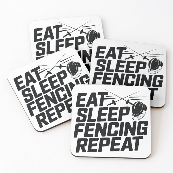 Item preview, Fencing Mask & Crossed Swords – Eat Sleep Fencing Repeat Graphic for Sword Sport Athletes designed and sold by ahayacine.