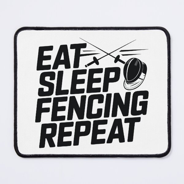 Item preview, Fencing Mask & Crossed Swords – Eat Sleep Fencing Repeat Graphic for Sword Sport Athletes designed and sold by ahayacine.