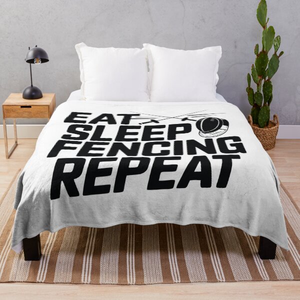 Item preview, Fencing Mask & Crossed Swords – Eat Sleep Fencing Repeat Graphic for Sword Sport Athletes designed and sold by ahayacine.