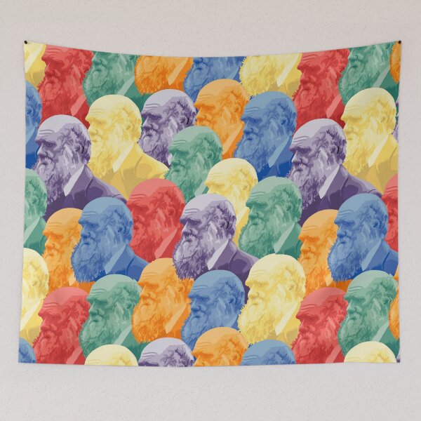 Item preview, Charles Darwin Rainbow Portraits  designed and sold by Unhinged Heather.