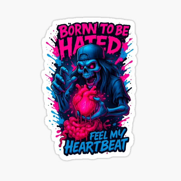 Item preview, Born to Be Hated – 3D-Cartoon-Skelett-Street-Art-T-Shirt designed and sold by Thaivi Design.