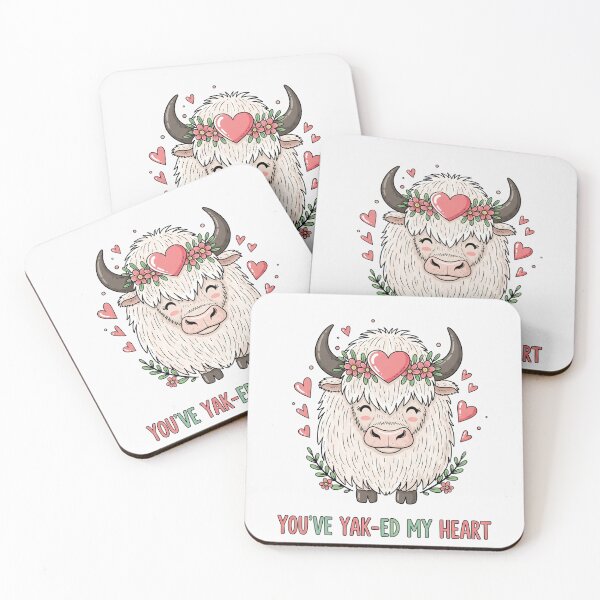Item preview, You've Yak-ed My Heart Cute Valentine's Day Pun designed and sold by Owcomm.