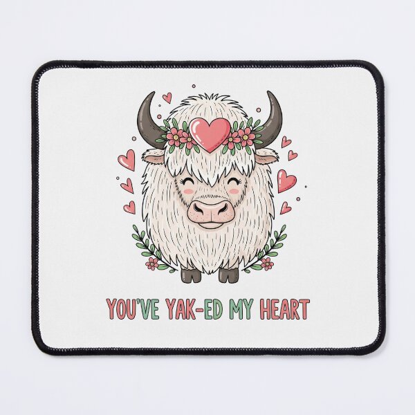 Item preview, You've Yak-ed My Heart Cute Valentine's Day Pun designed and sold by Owcomm.