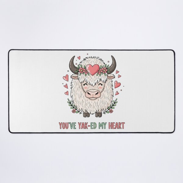 Item preview, You've Yak-ed My Heart Cute Valentine's Day Pun designed and sold by Owcomm.