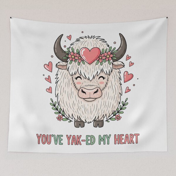 Item preview, You've Yak-ed My Heart Cute Valentine's Day Pun designed and sold by Owcomm.