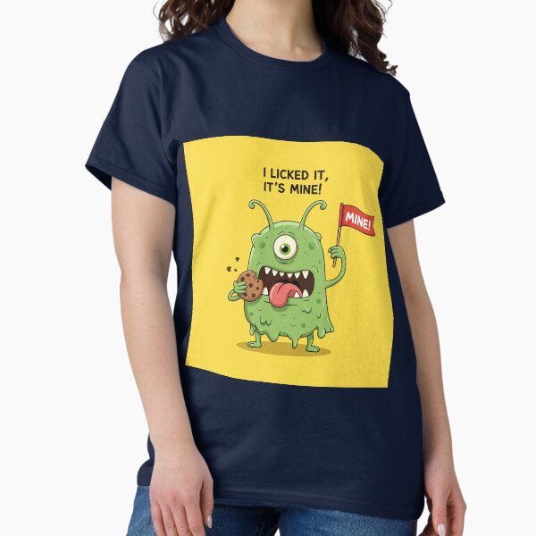 Item preview, I Licked It, It’s Mine Shirt – Funny Germ Monster Tee – Playground Rule Humor designed and sold by Collision19.