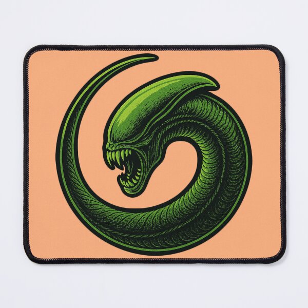 Item preview, Angry Green Alien Snake Embryo Larva designed and sold by hauntedtees.