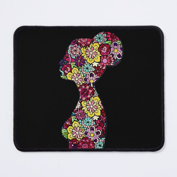 Item preview, Woman side portrait made of flowers designed and sold by Finally Awake.