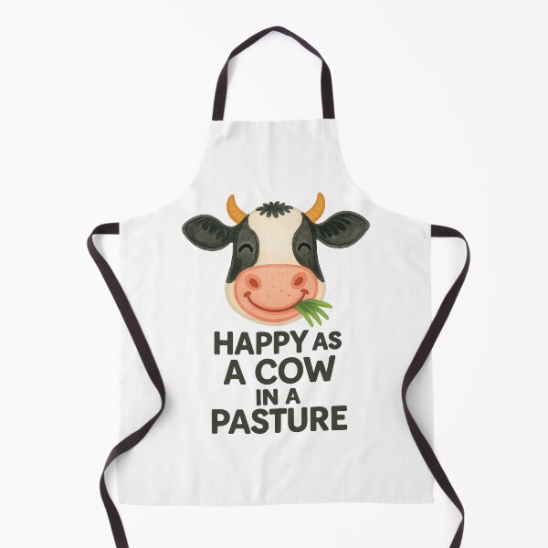 Item preview, Happy Cow in a Pasture eating grass designed and sold by ZaatDesigns.