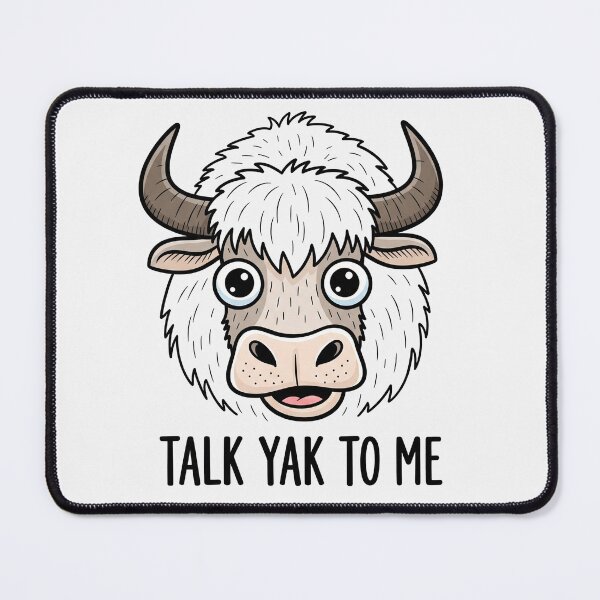 Item preview, Talk Yak to Me Funny Animal Pun Art designed and sold by Owcomm.
