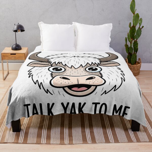 Item preview, Talk Yak to Me Funny Animal Pun Art designed and sold by Owcomm.