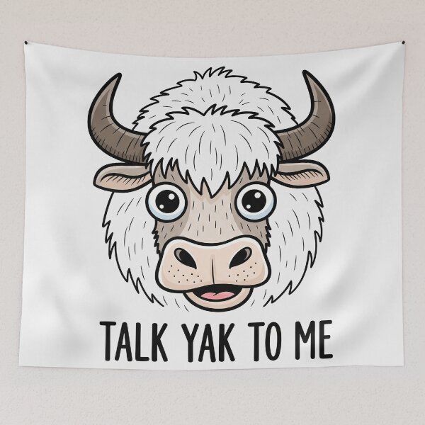 Item preview, Talk Yak to Me Funny Animal Pun Art designed and sold by Owcomm.