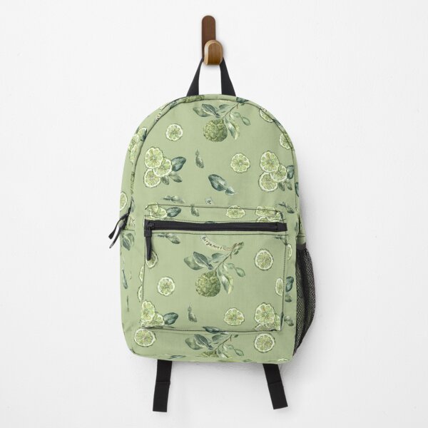 Item preview, Bergamot Fruit and Leaves Pattern on green designed and sold by Flowersforbear.