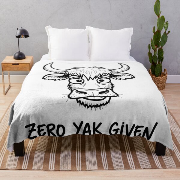 Item preview, Zero Yak Given Funny Pun Animal Art Black White designed and sold by Owcomm.