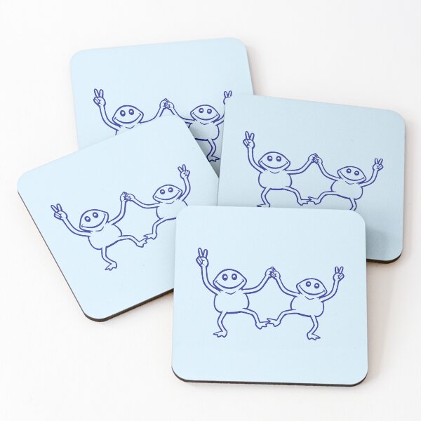 Item preview, 2 Frog Team Smile Peace Victory Hands Fingers Friends designed and sold by shirt-o-mat.