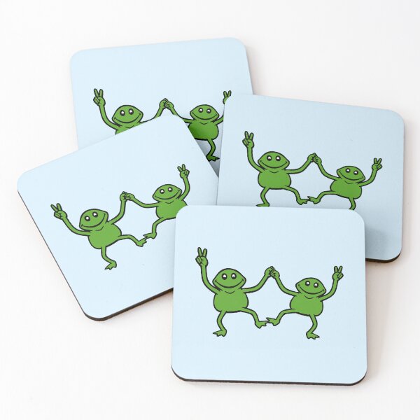 Item preview, 2 Frog Team Smile Peace Victory Hands Fingers Friends designed and sold by shirt-o-mat.
