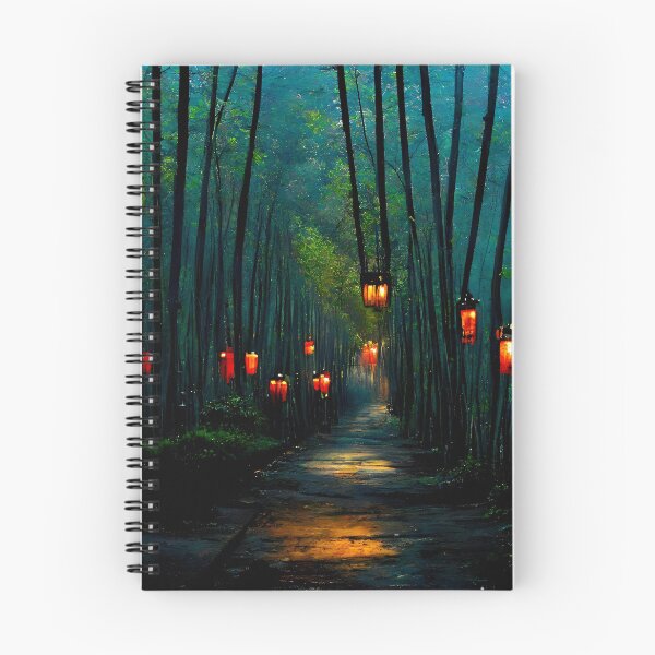 Item preview, Mystical Lantern Path Through Enchanted Forest designed and sold by Amr Siam.