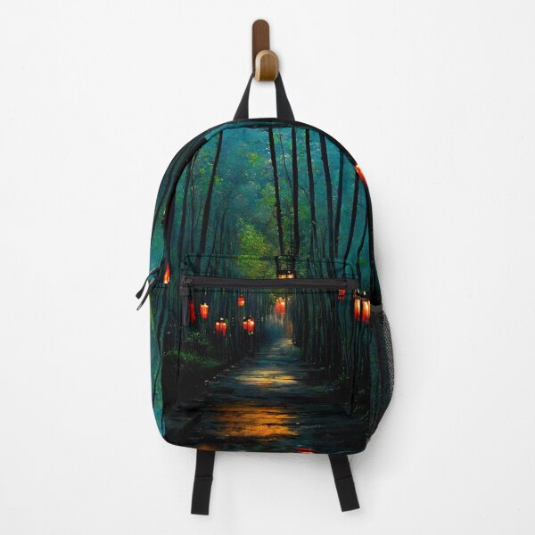 Item preview, Mystical Lantern Path Through Enchanted Forest designed and sold by Amr Siam.