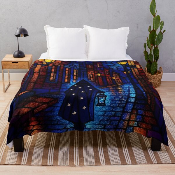 Item preview, Stained Glass Cityscape | Boston At Night Art | The Gaslit Path designed and sold by AetherLightArt.