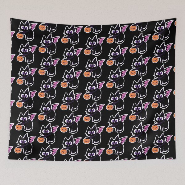 Item preview, Black Winged Cat & A Happy Pumpkin designed and sold by 2CRE8IVE4925.