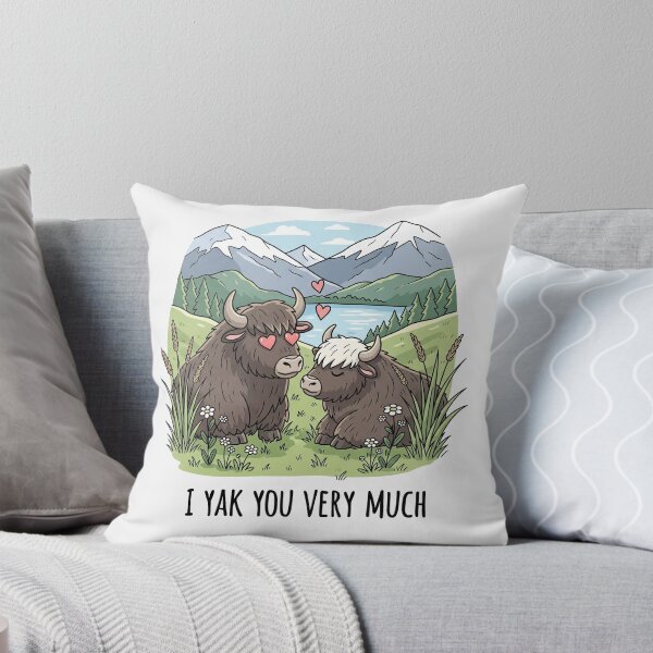 Item preview, I Yak You Very Much Cute Yaks in Love designed and sold by Owcomm.