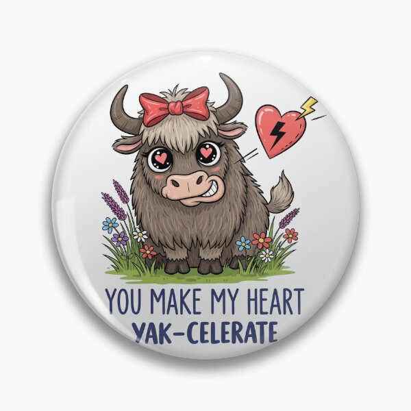 Item preview, You Make My Heart Yak Celerate Cute Animal designed and sold by Owcomm.