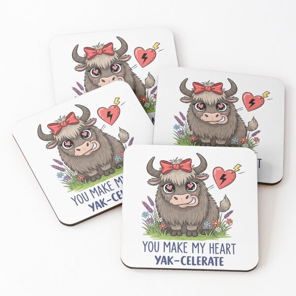Item preview, You Make My Heart Yak Celerate Cute Animal designed and sold by Owcomm.